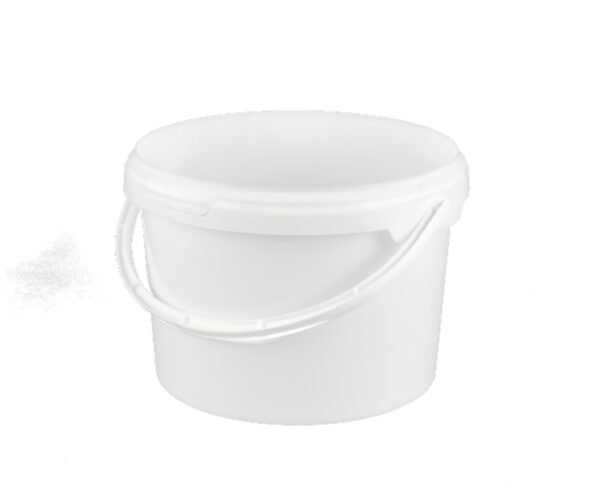 2.5lt plastic white bucket (no lid)