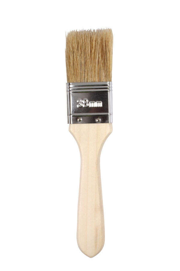 1.5" Natural bristle laminating brush - Wooden Handle