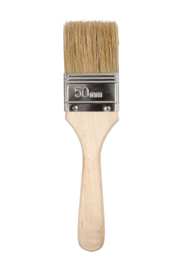 2" Natural bristle laminating brush - Wooden Handle