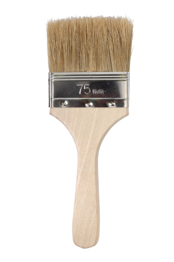 3" Natural bristle brush - Wooden Handle