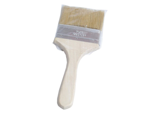 4" Natural bristle laminating brush - Wooden Handle